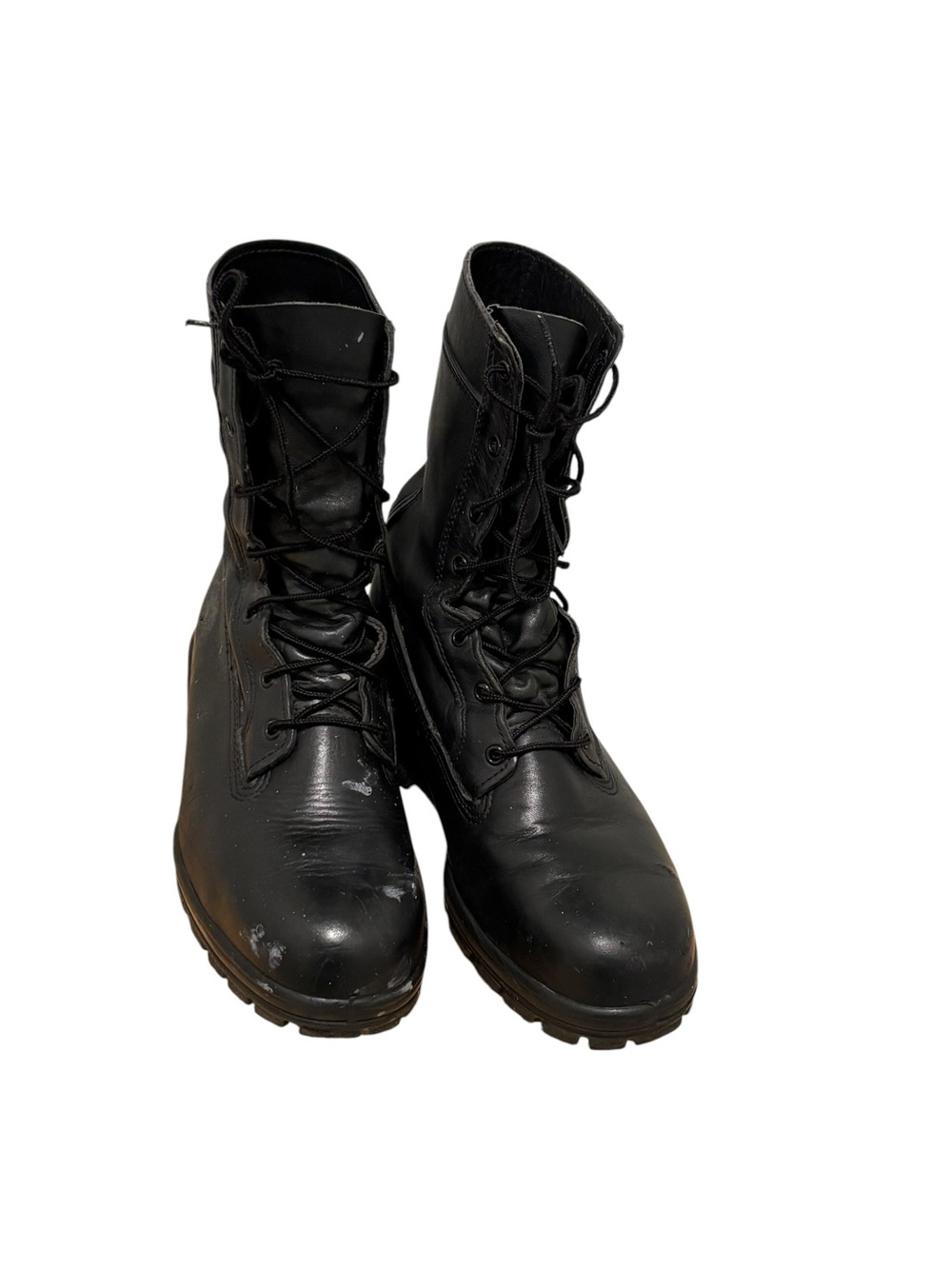 Bates Black Leather Lace-Up Combat Boots